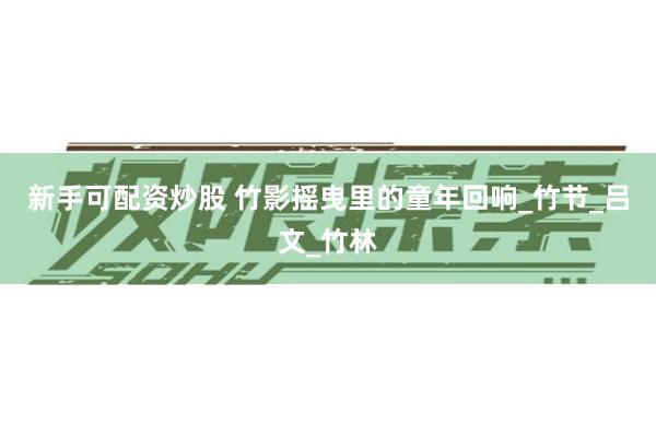 新手可配资炒股 竹影摇曳里的童年回响_竹节_吕文_竹林