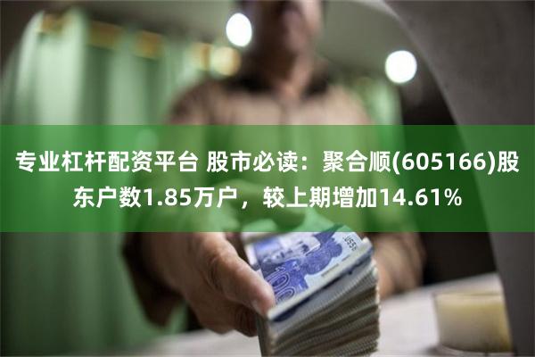 专业杠杆配资平台 股市必读：聚合顺(605166)股东户数1.85万户，较上期增加14.61%